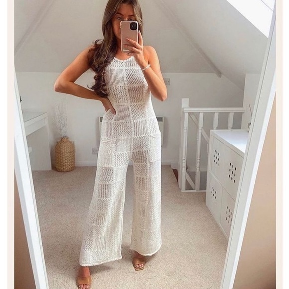 NWT zara patchwork knit jumpsuit - Picture 16 of 17